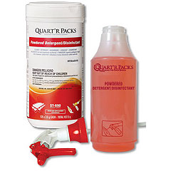 Stearns Quart'r Packs® ST-691 Powdered Detergent/Disinfectant Starter Kit PP-ST691
