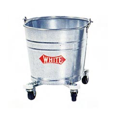 Impact 26-Qt. Oval Galvanized Steel Bucket w/ 2" Casters