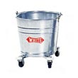 Impact 26-Qt. Oval Galvanized Steel Bucket w/ 2" Casters IMP260