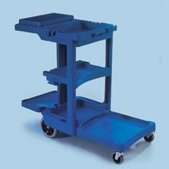 Rubbermaid Commercial Cleaning Trolley - Blue RCP617302BLU