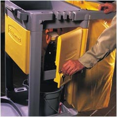 Rubbermaid Commercial Locking Janitor Cart Cabinet RCP6181YEL