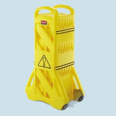 Rubbermaid Commercial Mobile Barrier RCP9S11YEL