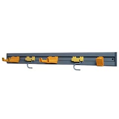 Rubbermaid [1993] Closet Organizer Tool &amp; Mop Holder - Gray - 34" Long
