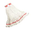 Rubbermaid [A113-06] Web Foot® Cotton/Synthetic Blend Wet Mop - 1" Headband - (6) Large Mop Heads RCPA113WHI