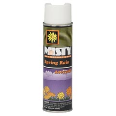 Amrep Misty® [A00239SR] Dry Deodorizer Premium Air Freshener - Spring Rain - (12) 10 oz. Aerosol Cans