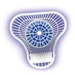 Big D Industries [660] Extra Duty Urinal Screen w/ Non-Para Block - Evergreen w/ Enzymes - (12) 2,000 Flush Screens BGD660