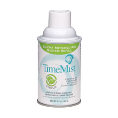 TimeMist® Premium Metered Aerosol Air Freshener 30-Day Refill - Citrus - (12) 6.6 oz. Cans