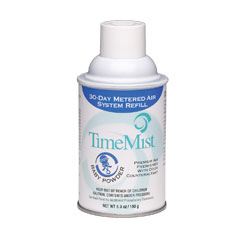 TimeMist® Premium Metered Aerosol Air Freshener 30-Day Refill - Baby Powder - (12) 6.6 oz. Cans