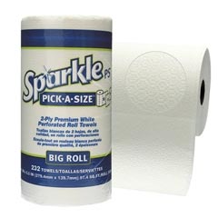 Georgia Pacific Sparkle ps® Pick-A-Size® 2-Ply Premium Perforated Paper Roll Towels - (24) 232 Sheet Rolls