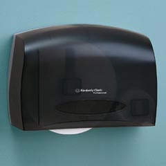 Kimberly Clark Professional Series-i Coreless JRT® E-Z Load IN-SIGHT® Jumbo Roll Bathroom Tissue Dispenser - Smoke/Gray KCC09602