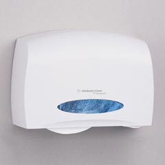 Kimberly Clark Professional Series-i Coreless JRT® E-Z Load IN-SIGHT® Jumbo Roll Bathroom Tissue Dispenser - Pearl White KCC09603
