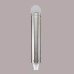 San Jamar Pull-Type Stainless Steel Water Cup Dispenser with Hinged Flip-Cap SANC4150SS