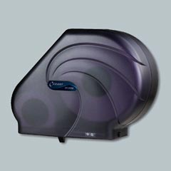 San Jamar Jumbo Oceans™ Reserva® Roll Bath Tissue Dispenser with Stub Roll Compartment SANR3090TBK