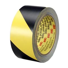 3M™ [5702] Safety Stripe Adhesive Backed Caution Tape - Black/Yellow - 2" W x 108' L Roll