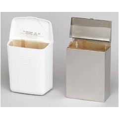 Hospital Specialty Convertible Floor Receptacle - White Plastic HOS250201W