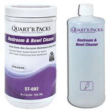 Stearns Quart'r Packs Restroom & Bowl Cleaner w/ Bottle
