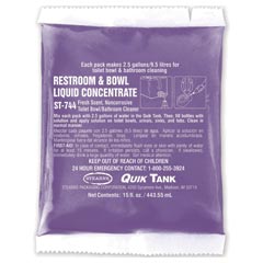 Stearns Quik Tank ST-744 Restroom &amp; Bowl Cleaner Liquid Concentrate - (10) 15 fl. oz. Packets