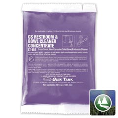 Stearns Quik Tank ST-852 GS Restroom &amp; Bowl Cleaner Liquid Concentrate - (6) 20 fl. oz. Packets