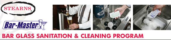 Stearns Bar-Master® Bar Glass Premeasured & Prepackaged Cleaning & Sanitation Program