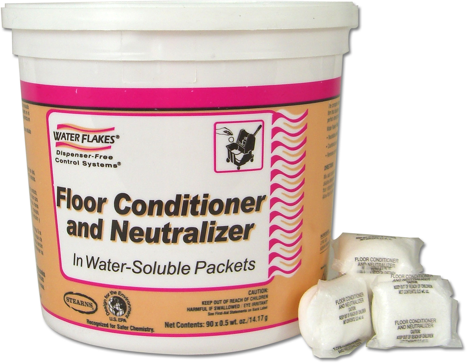 Stearns Water Flakes Floor Conditioner & Neutralizer (2) 90 x 0.5 wt. oz. Pails