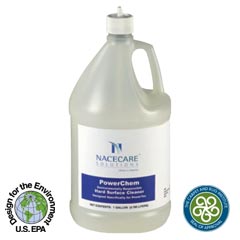 NaceCare [8020960] PowerChem Hard Surface Restroom Cleaner - (4) 1 Gallon Bottles