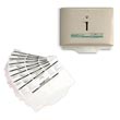 Sanitor NeatSeat® Combo Pack - 1,000 Toilet Seat Covers &amp; 2 Beige Metal Dispensers