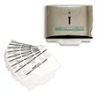 Sanitor NeatSeat® Combo Pack - 1,000 Toilet Seat Covers &amp; 2 Polished Chrome Plated Metal Dispensers