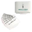 Sanitor NeatSeat® Combo Pack - 1,000 Toilet Seat Covers &amp; 2 White Metal Dispensers