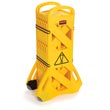 Rubbermaid [9S11] 2-Sided Mobile Barrier - Yellow - 16 Panels - 13' Long RCP9S11YEL