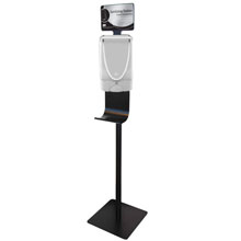 Hand Sanitizing Station Kit - Black Stand White Foam Dispenser SBS-92752-WHI