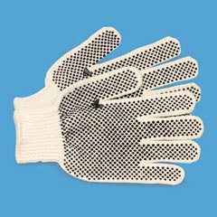 Galaxy Men's PVC-Dotted String Knit Gloves GLX792