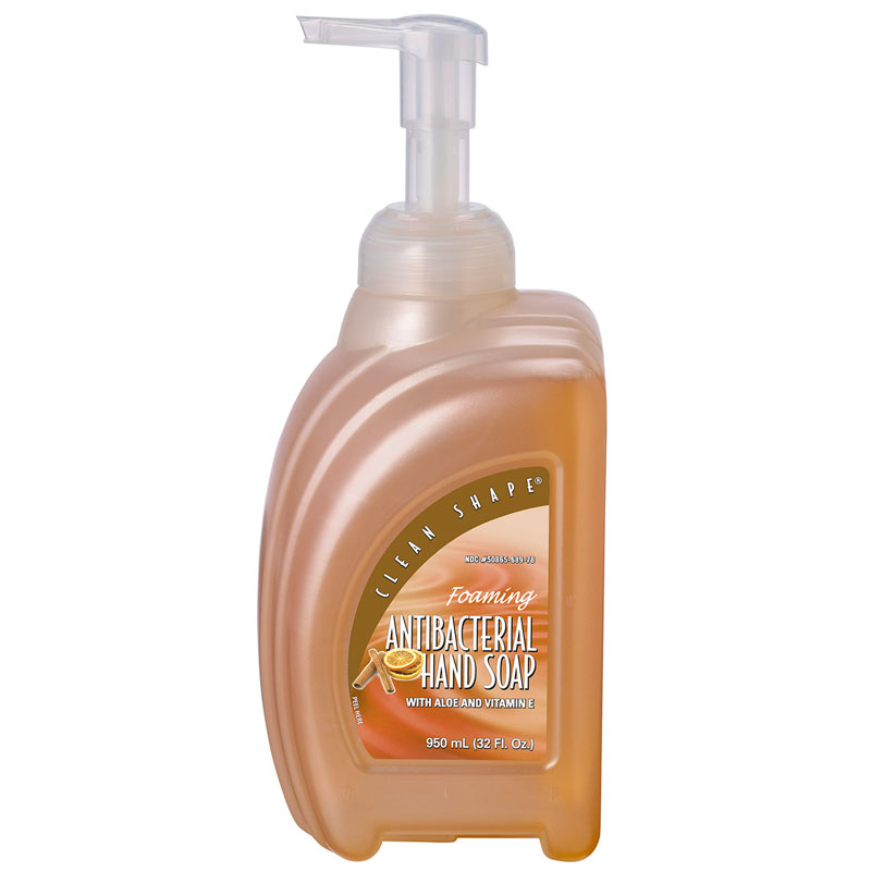 950 mL Clean Shape Antibacterial Foaming Soap w/ Triclosan UnoClean