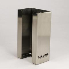San Jamar Stainless Steel Single-Box Disposable Glove Dispenser SANG0801