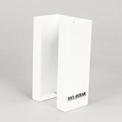 San Jamar White Enamel Single-Box Disposable Glove Dispenser SANG0802
