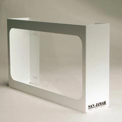 San Jamar White Enamel Three-Box Disposable Glove Dispenser SANG0804