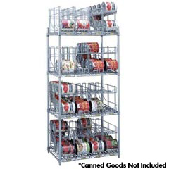 R&amp;B Wire [CRS4243672] Metal Frame Can Storage &amp; Dispensing Rack System - 4 Tiers