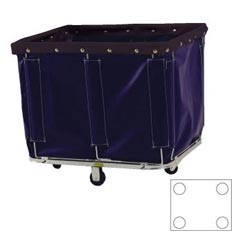 R&amp;B Wire [406] Collapsible Vinyl Bushel Truck - Corner Pattern Casters - 6 Bushel Capacity