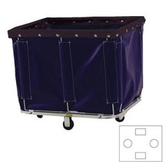 R&amp;B Wire [418] Collapsible Vinyl Bushel Truck - Diamond Pattern Casters - 18 Bushel Capacity