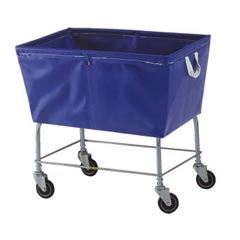 R&amp;B Wire [466] Elevated Bushel Truck w/ Vinyl Nylon Liner - 6 Bushel Capacity - Dark Blue