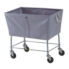 R&amp;B Wire [466] Elevated Bushel Truck w/ Vinyl Nylon Liner - 6 Bushel Capacity - Gray