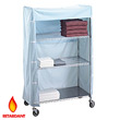 R&B Wire [183672C] Metal Frame Linen Cart Nylon Cover - 18" x 36" x 72" - White RB-183672C-WHI