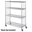 R&amp;B Wire [LC24-KIT] Metal Linen Rack Wire Frame Enclosure Panels - Chrome - (2) 24" x 72" Side Panels