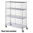 R&amp;B Wire [LC2448-KIT] Metal Linen Rack Wire Frame Enclosure Panels - Chrome - (4) 24" Panels