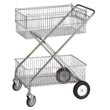 R&B Wire [500] Deluxe Tubular Steel Utility Cart - Chrome - 2 Baskets RB-500