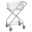 R&B Wire [501] Standard Tubular Steel Utility Cart - Chrome - 2 Baskets RB-501