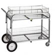 R&B Wire [510] Large Capacity Tubular Steel Utility Cart - Chrome - 2 Baskets RB-510