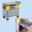 Rubbermaid Commercial Trades Cart with Locking Cabinet - Black