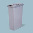 Rubbermaid Commercial Slim Jim® Confidential Document Container with Lid - Light Gray RCP9W15GRA
