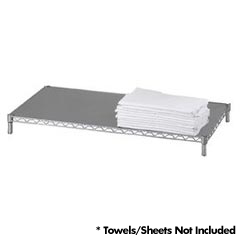 R&amp;B Wire [SH1860SOL] Replacement Linen Rack Solid Shelf - Chrome - 18" x 60"