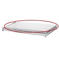 R&amp;B Wire [SH2448PI] Linen Rack Wire Frame Shelf ABS Plastic Textured Insert - White - 24" x 48" x 1/8"